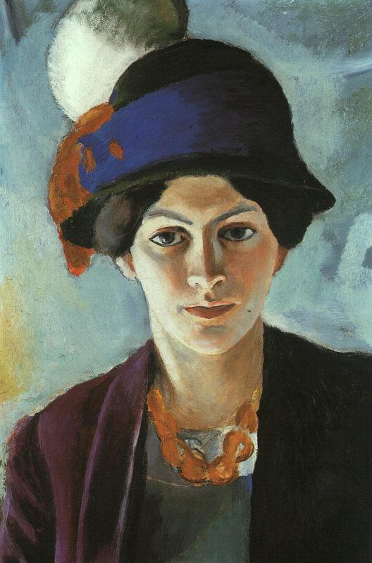  Portrait of the Artist's Wife Elisabeth with a Hat